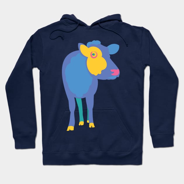 Colorful Cow Hoodie by evisionarts